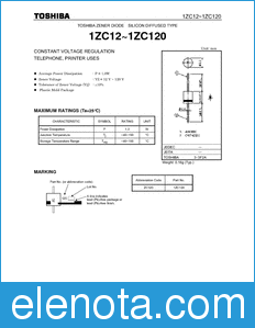 Toshiba 1ZC12~1ZC120 datasheet
