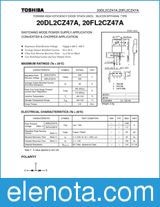 Toshiba 20DL2CZ47A datasheet