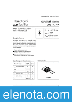 International Rectifier 20ETF-HV datasheet