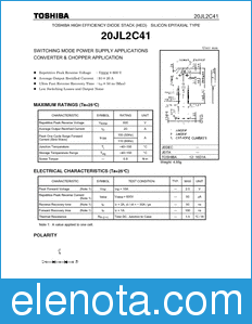 Toshiba 20JL2C41 datasheet