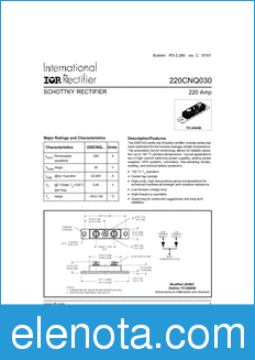 International Rectifier 220CNQ025 datasheet