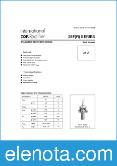 International Rectifier 25F datasheet
