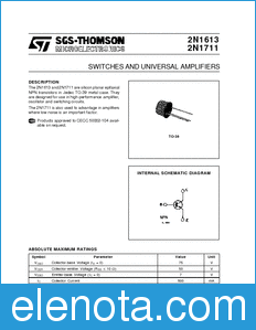 STMicroelectronics 2N1613 datasheet