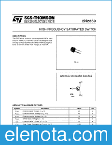 STMicroelectronics 2N2369 datasheet