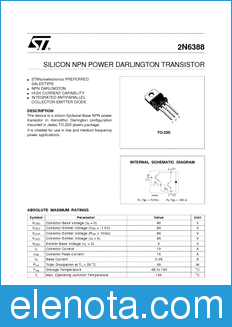 STMicroelectronics 2N6388 datasheet