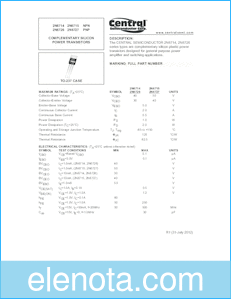 Central Semiconductor Corp. 2N6714 datasheet