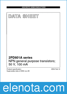Philips 2PD601A datasheet
