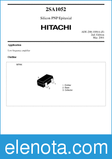 Hitachi 2SA1052 datasheet