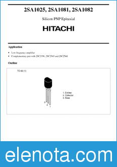 Hitachi 2SA1081 datasheet