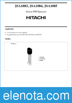 Hitachi 2SA1083 datasheet