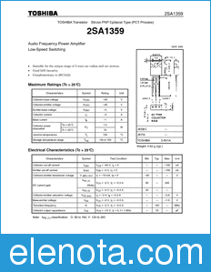 Toshiba 2SA1359 datasheet
