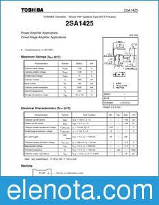 Toshiba 2SA1425 datasheet