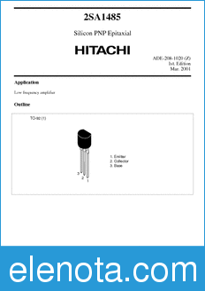 Hitachi 2SA1485 datasheet