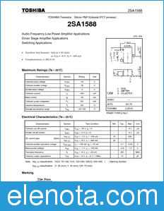 Toshiba 2SA1588 datasheet