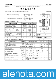 Toshiba 2SA1801 datasheet