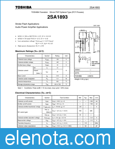 Toshiba 2SA1893 datasheet