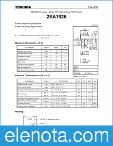 Toshiba 2SA1926 datasheet