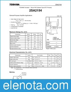 Toshiba 2SA2154 datasheet