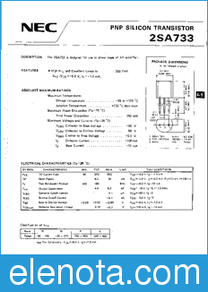 NEC 2SA733 datasheet