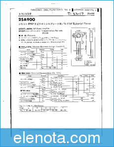 Panasonic 2SA900 datasheet