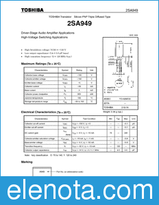 Toshiba 2SA949 datasheet
