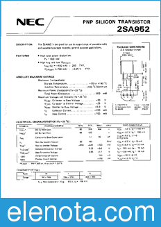 NEC 2SA952 datasheet