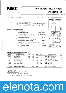 NEC 2SA988 datasheet