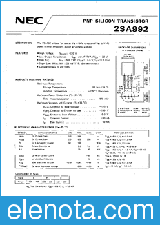 NEC 2SA992 datasheet