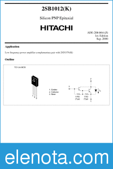 Hitachi 2SB1012(K) datasheet