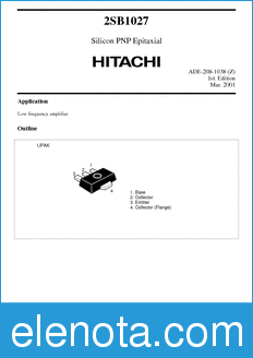 Hitachi 2SB1027 datasheet