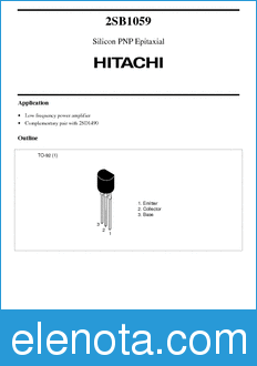Hitachi 2SB1059 datasheet