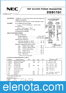 NEC 2SB1151 datasheet
