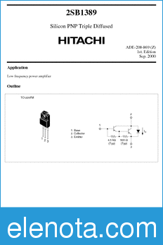 Hitachi 2SB1389 datasheet