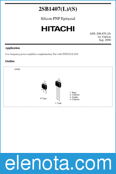 Hitachi 2SB1407(L) datasheet
