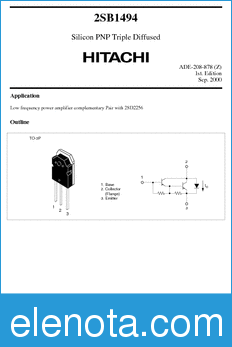 Hitachi 2SB1494 datasheet