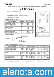 Toshiba 2SB1556 datasheet