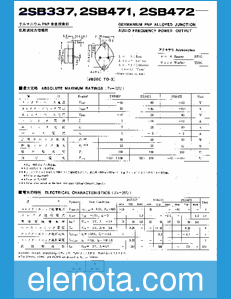 Hitachi 2SB337 datasheet