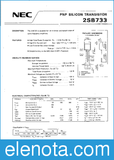NEC 2SB733 datasheet