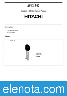 Hitachi 2SC1342 datasheet