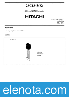 Hitachi 2SC1345(K) datasheet