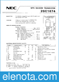 NEC 2SC1674 datasheet