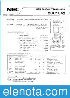 NEC 2SC1842 datasheet