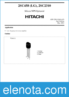 Hitachi 2SC2310 datasheet