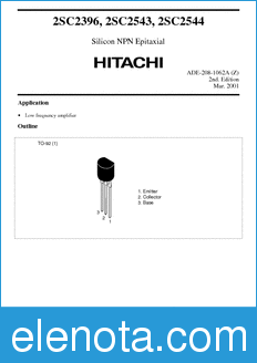 Hitachi 2SC2396 datasheet