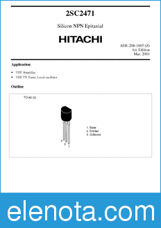 Hitachi 2SC2471 datasheet