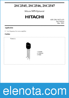 Hitachi 2SC2547 datasheet