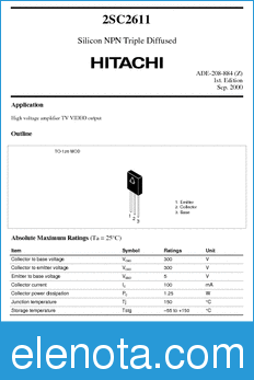 Hitachi 2SC2611 datasheet