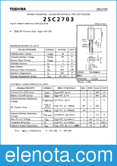 Toshiba 2SC2703 datasheet