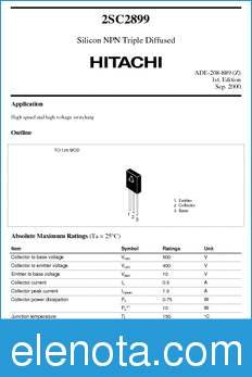 Hitachi 2SC2899 datasheet