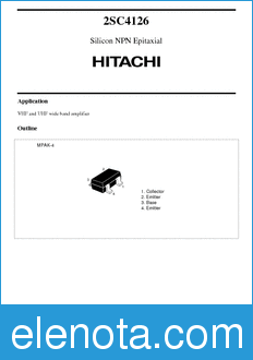 Hitachi 2SC4126 datasheet